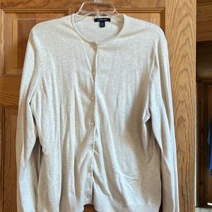 Land’s End LG Cream Cardigan